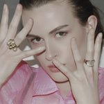 Joy Waterproof Bague multi-boules en CZ clair Plaqué or 18K, Dansk Copenhagen