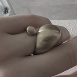 Courage Waterproof Bague Boule Plaqué Or 18K