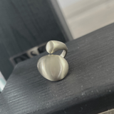 Courage Waterproof Bague Boule Plaqué Argent