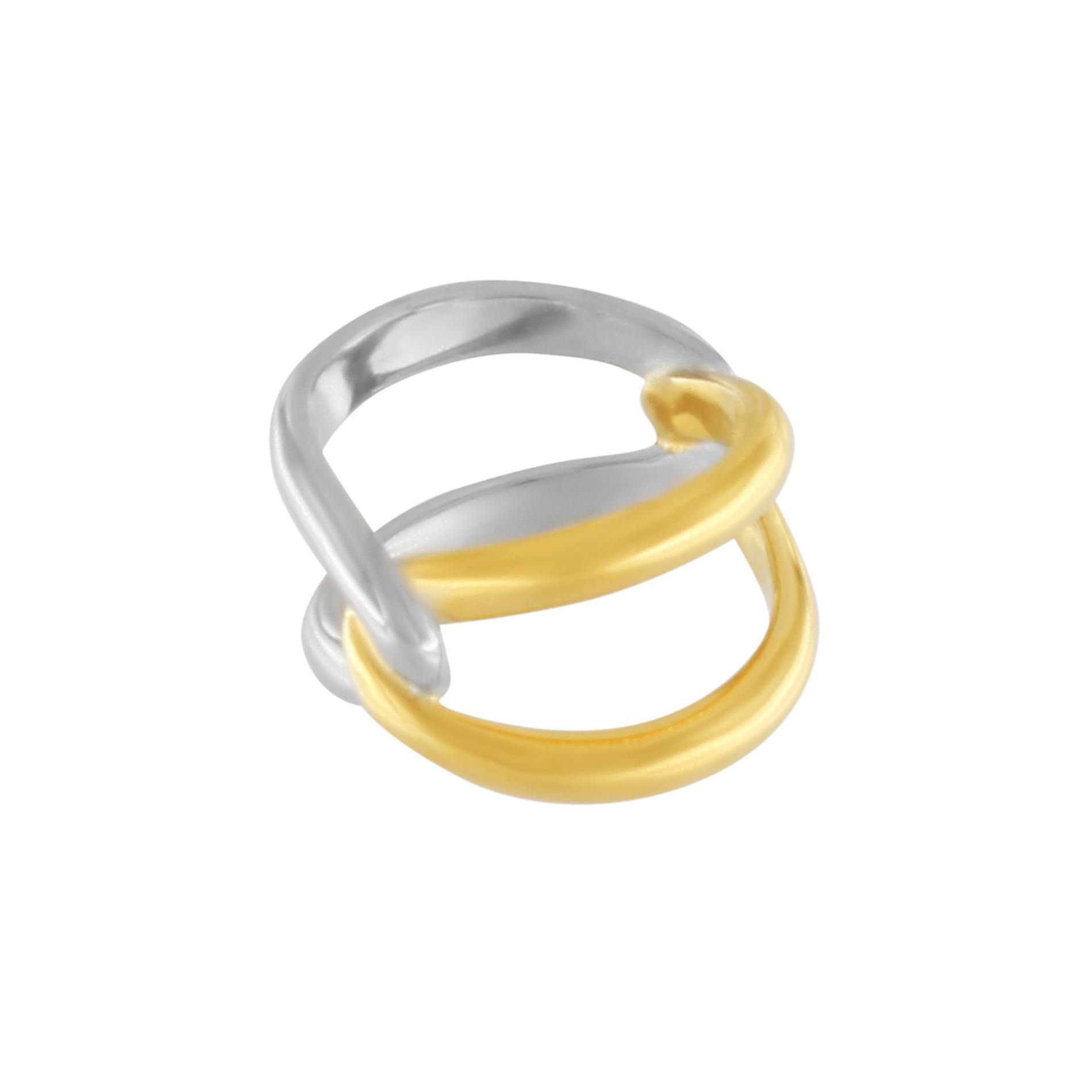 Passion Waterproof 2-Tone Knot Ring 18K Gold Plating, DNSK Copenhagen