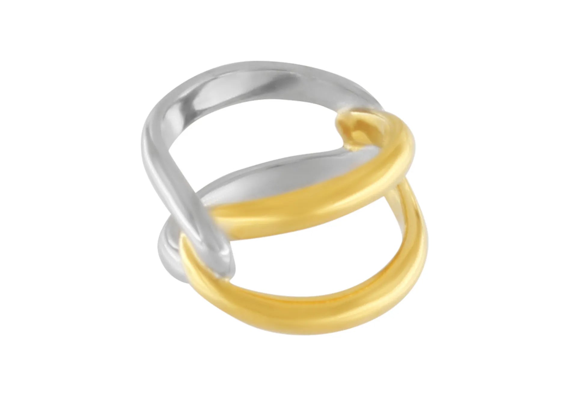 Passion Waterproof 2-Tone Knot Ring 18K Gold Plating, DNSK Copenhagen