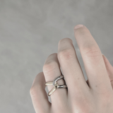 Passion Waterproof 2-Tone Knot Ring 18K Goud Plating