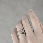 Passion Waterproof 2-Tone Knot Ring 18K Gold Plating -DNSK Copenhagen