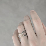 Passion Waterproof 2-Tone Knot Ring 18K Gold Plating, DNSK Copenhagen