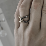 Passion Waterproof 2-Tone Knot Ring 18K Goud Plating