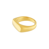 Passion Waterproof Bague carrée plaquée or 18K