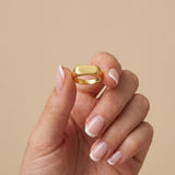 Passion Waterproof Vierkante ring met 18-karaats goudlaag