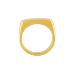 Passion Waterproof Bague carrée plaquée or 18K, DNSK Copenhagen