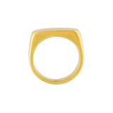 Passion Waterproof Bague carrée plaquée or 18K