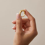 Passion Waterproof Vierkante ring met 18-karaats goudlaag