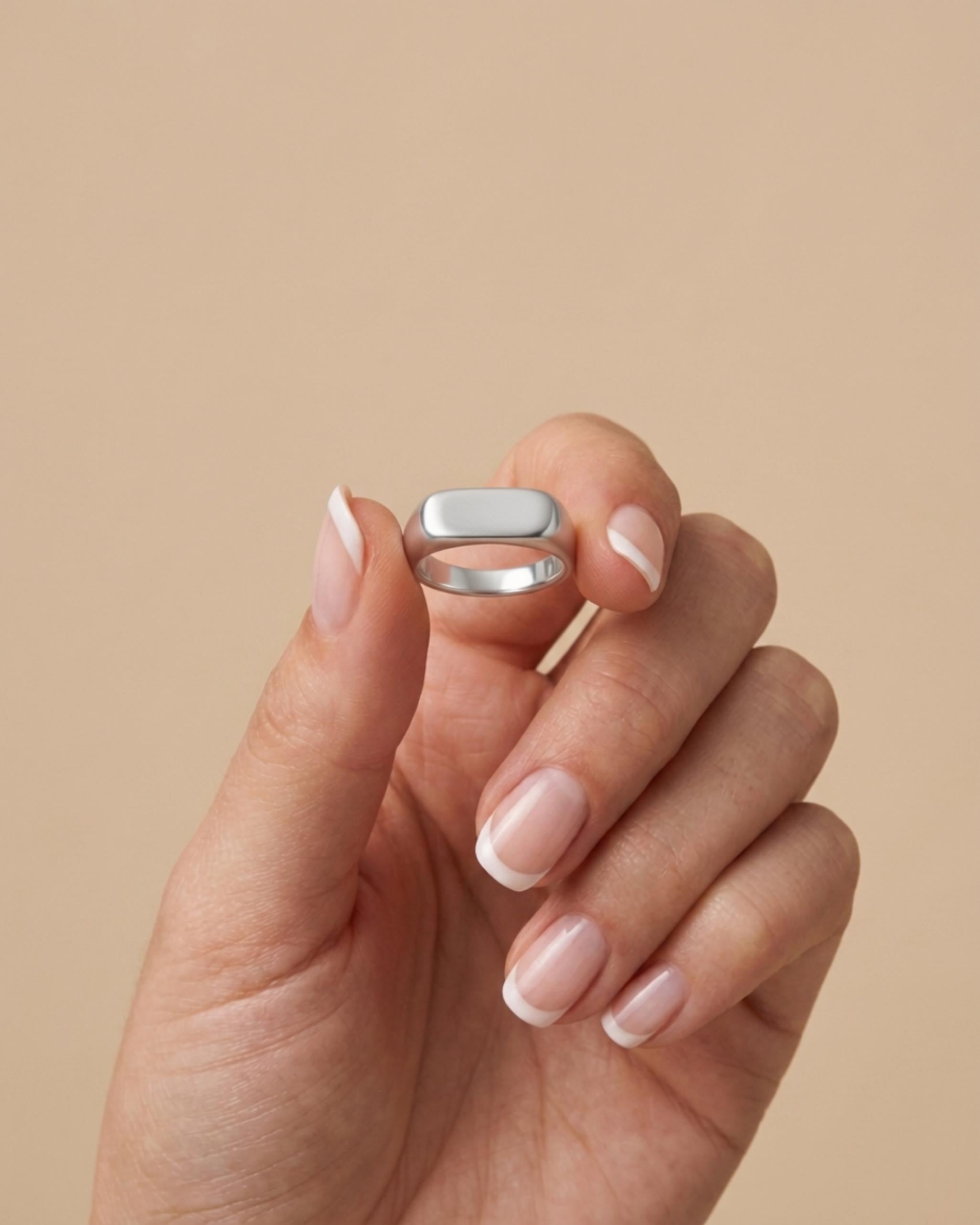 Passion Waterproof Vierkante ring met zilverlaag