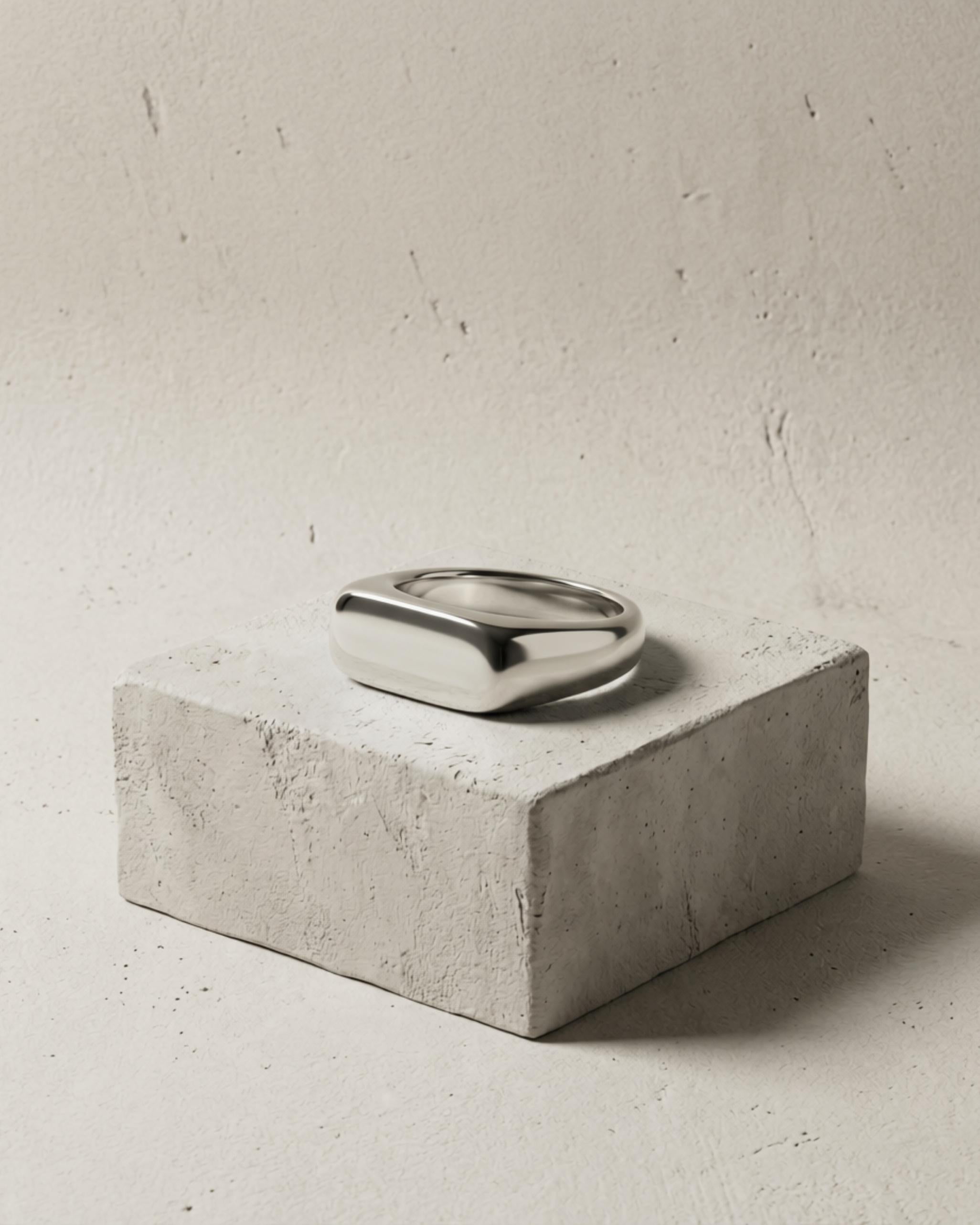 Passion Waterproof Vierkante ring met zilverlaag
