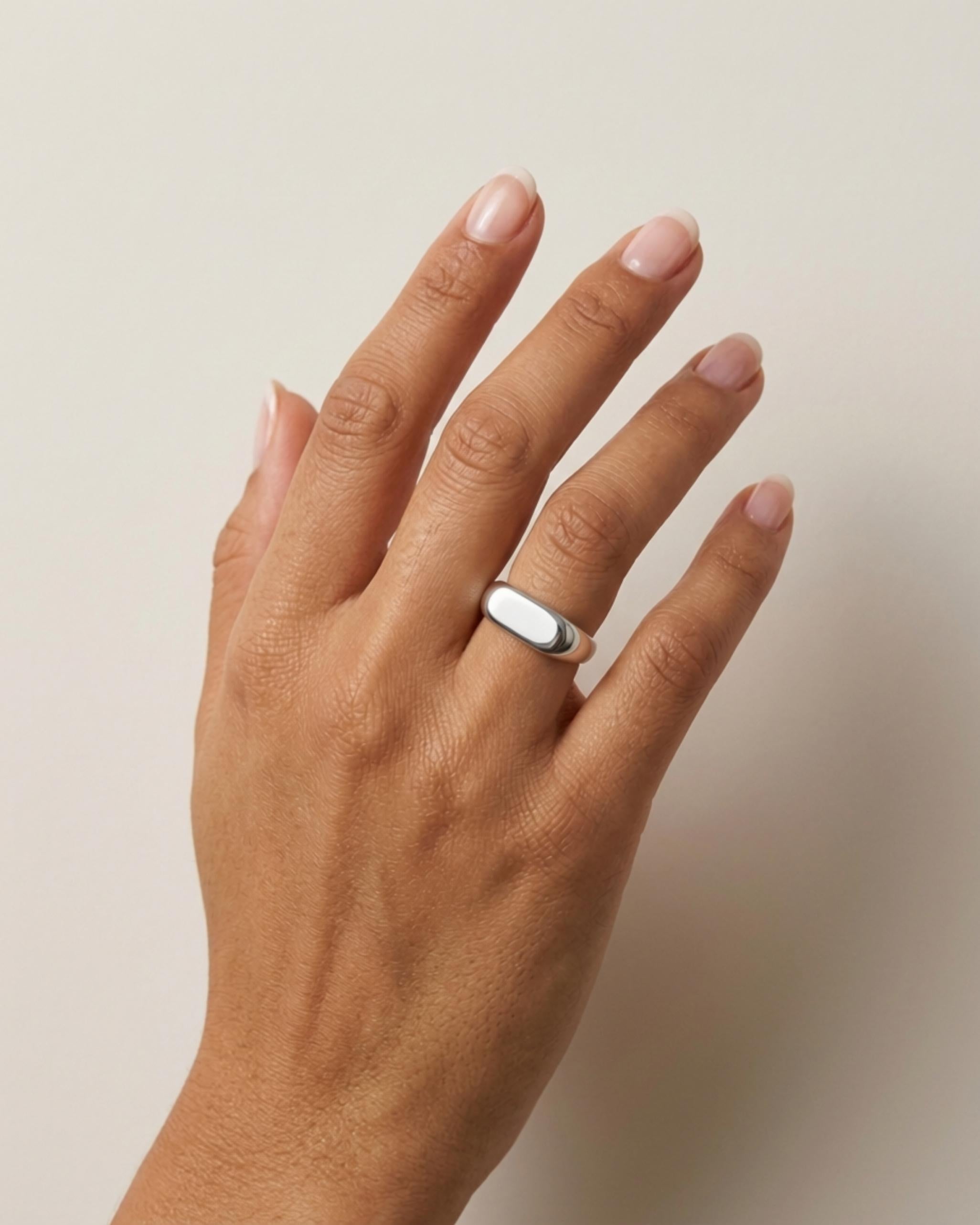 Passion Waterproof Vierkante ring met zilverlaag