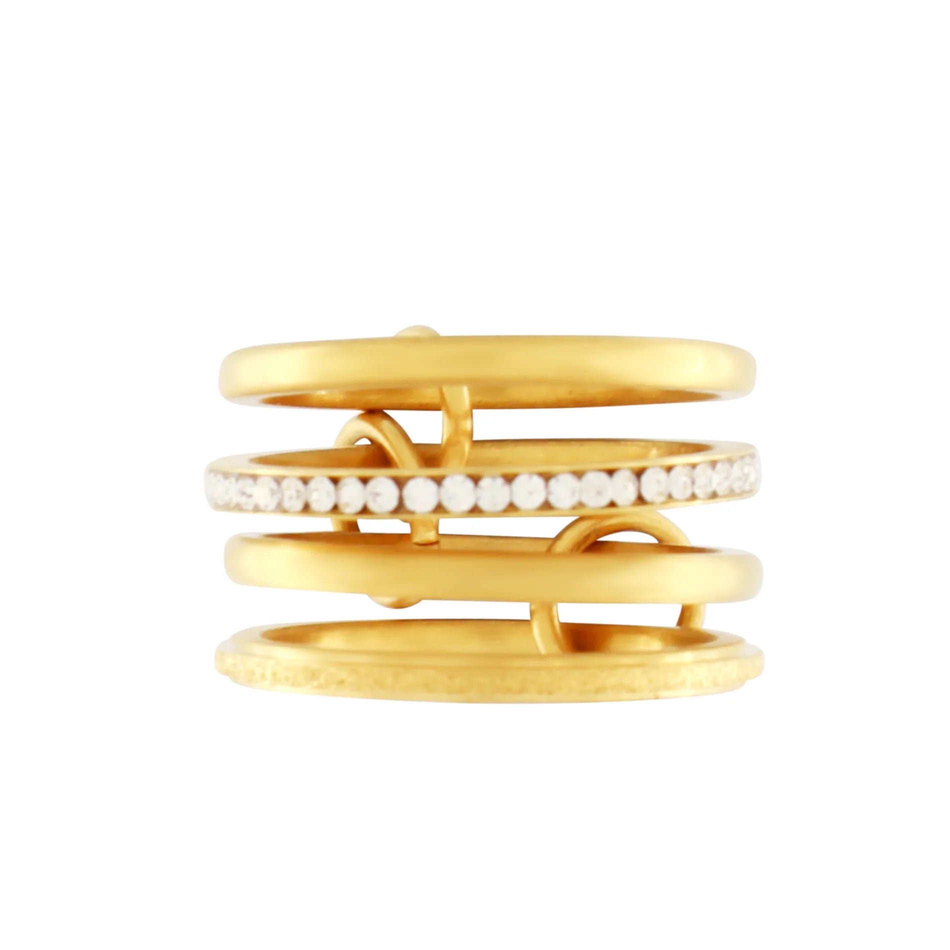Joy Waterproof CZ Multi Ring 18K Gold Plating, DNSK Copenhagen