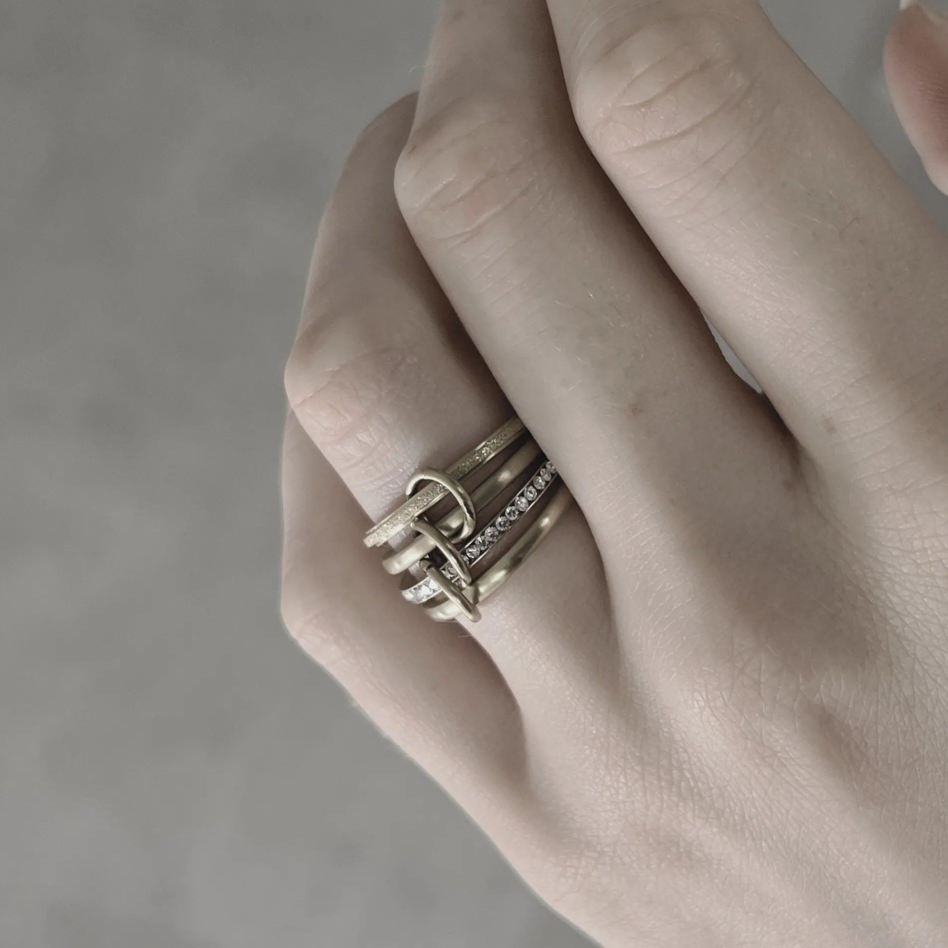 Joy Waterproof CZ Multi Ring 18K Gold Plating, DNSK Copenhagen