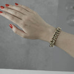 Courage Waterproof Mega Chunky Panzer Bracelet 18K Gold Plating In Box -DNSK Copenhagen