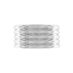 Courage Waterproof Multi Row Cuff Bracelet Silver Plating, DNSK Copenhagen