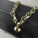 Courage Waterproof Short Mega Ball Necklace Gold Plating -DNSK Copenhagen