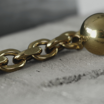 Courage Waterproof Mega Ball Bracelet Gold Plating I Dansk Copenhagen