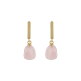 Audrey IN:STORE Rozenkwarts Hoop Oorbel Verguld