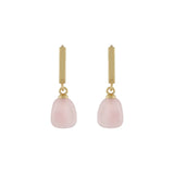 Audrey IN:STORE Rose Quartz Hoop Earring Gold Plating