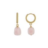 Audrey IN:STORE Rozenkwarts Hoop Oorbel Verguld