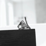 Courage Waterproof Impression Statement Ring Silver Plating -DNSK Copenhagen