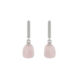 Audrey IN:STORE Rose Quartz Hoop Earring Silver Plating