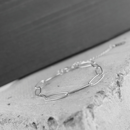 Passion Waterproof Oval Delicate Link Bracelet Silver Plating I Dansk Copenhagen