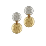 Passion Vandfast 2 tone kugle Ørering 18K Guldbelagt