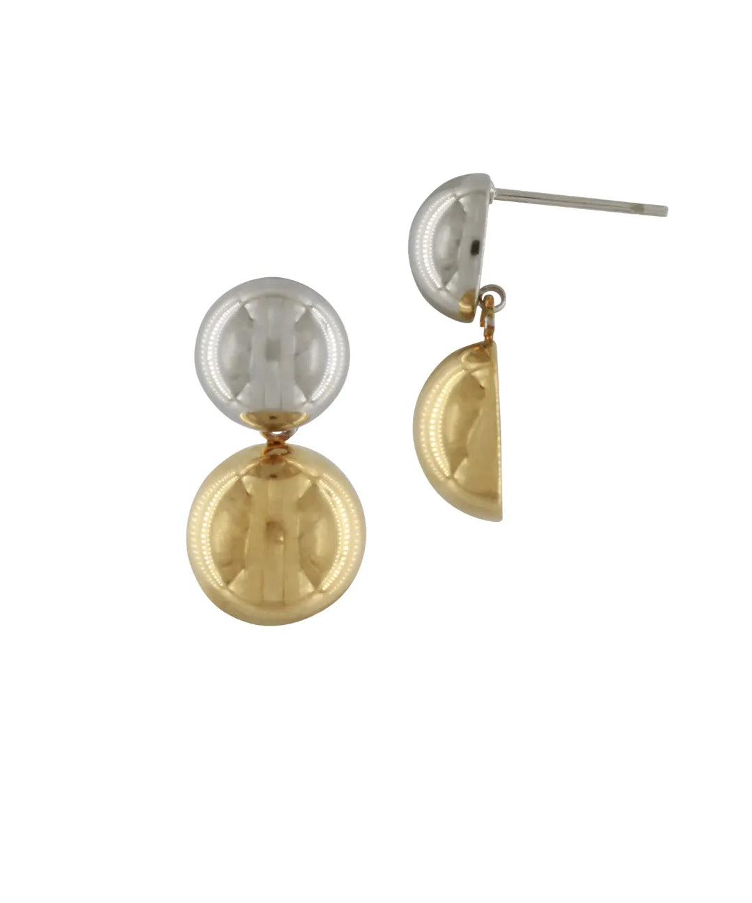 Passion Waterproof 2 Tone Ball Earring 18K Gold Plating