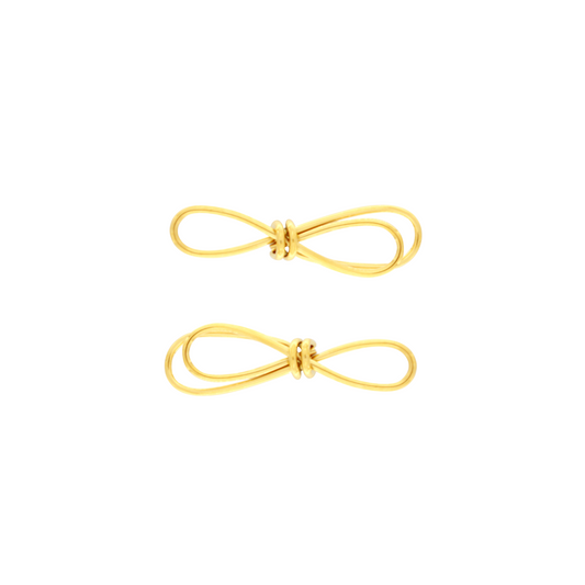 Passion Waterproof Minimalistic Bow Earring 18K Gold Plating
