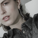 Tara Revolve Øreringe Rhodium Plating