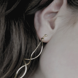 Tara Revolve Øreringe Rhodium Plating