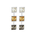 Audrey IN:STORE 3 Stone Post Earring Silver Plating -DNSK Copenhagen