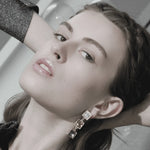 Audrey IN:STORE 3 Stone Post Earring Silver Plating -DNSK Copenhagen