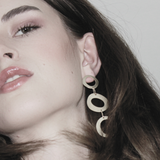 Alaya IN:STORE Pendiente Orgánico Triple Círculo Chapado en Oro V2