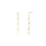 Tempeste IN:STORE Pendiente largo clip baño de oro