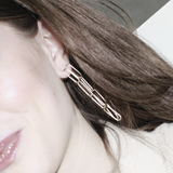 Tempeste IN:STORE Pendiente largo clip baño de oro