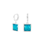 Audrey IN:STORE Sapphire Huggie Earring Plateado