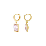 Audrey IN:STORE Boucle d'oreille Rose Huggie Plaqué or