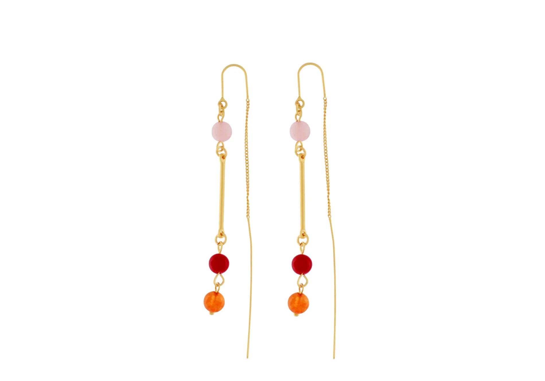 Audrey IN:STORE Pinkish Chain Earring Gold Plating, DNSK Copenhagen