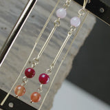 Audrey IN:STORE Boucle d'Oreille Chaîne Rose Plaqué Or
