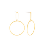 Tempeste IN:STORE Pendiente Paperclip baño de oro