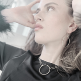 Tempeste IN:STORE Pendiente Paperclip baño de oro