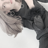 Tempeste IN:STORE Pendiente Paperclip baño de oro