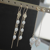 Audrey IN:STORE Pendiente Cadena y Multi Perlas Chapado en Oro