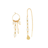 Audrey IN:STORE Cadena y Hoop Pendiente Multi Perla Chapado en Oro