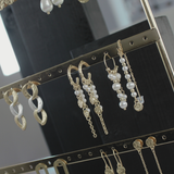 Audrey IN:STORE Cadena y Hoop Pendiente Multi Perla Chapado en Oro