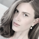 Audrey IN:STORE Pendiente de perla Dot Post baño de oro